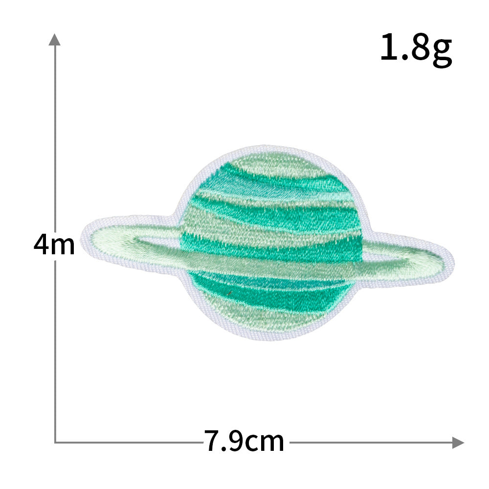 Wholesale Computer embroidery logo universe planet series cloth patch